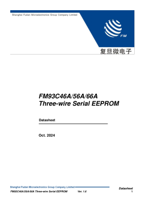 FM93C46A/56A/66A Three-wire Serial EEPROM